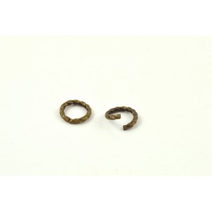 8mm twisted jumpring antique brass (pack of 50) 